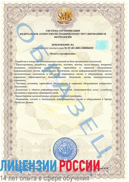 Образец сертификата соответствия (приложение) Уфа Сертификат ISO 27001